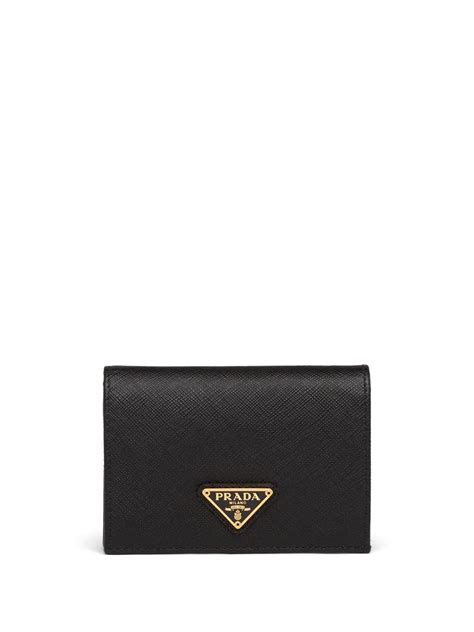 prada saffiano logo wallet
